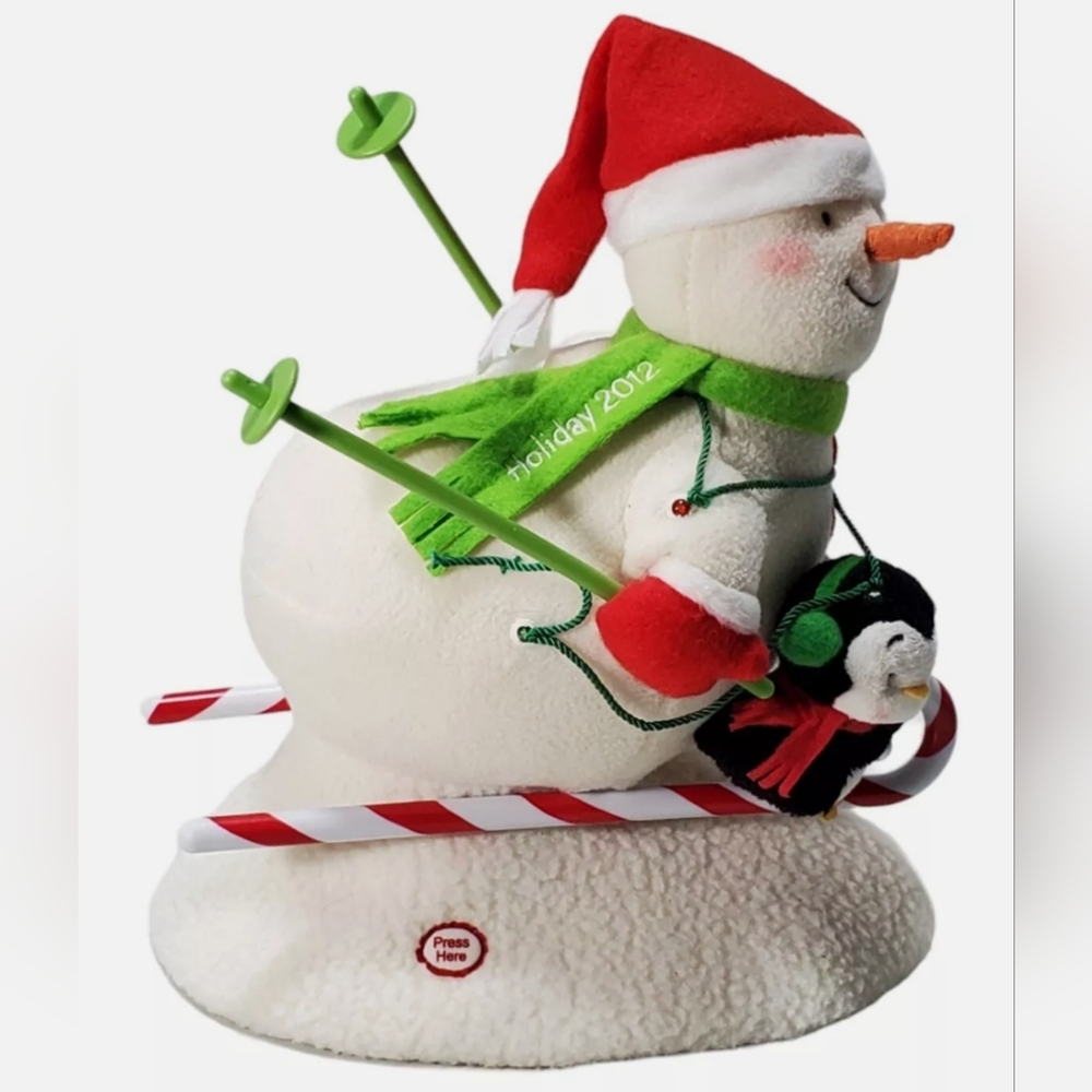 Hallmark Swooshin' Duo Skiing Jingle Pals Snowman 2012